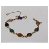 7' 12k GF Burt Multi Stone Bracelet