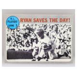 1970 Topps Baseball Ryan Saves Day HOF 197