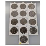 (13) Mixed Date Ike $1 Dollars