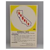 1968-70 Fleer Logo Quiz Cards Angels Stains/Corner