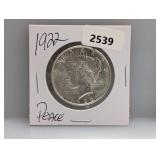 1922 90% Silv Peace $1 Dollar