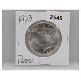 1923 90% Silv Peace $1 Dollar
