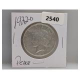 1922-D 90% Silv Peace $1 Dollar