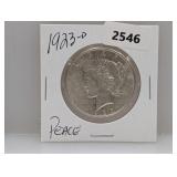1923-D 90% Silv Peace $1 Dollar