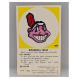 1968-70 Fleer Logo Quiz Cards Indians Stain