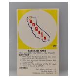 1968-70 Fleer Logo Quiz Cards Angels Stains