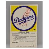 1968-70 Fleer Logo Quiz Cards Dodgers Stain/Corner