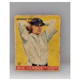 1933 Goudey #12 George Pipgras Yankees Damage