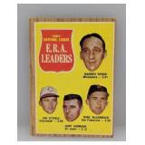 1962 Topps LEADERS WARREN SPAHN Print Line/Corners