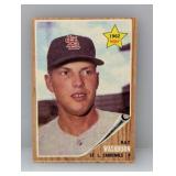 1962 Topps Baseball Ray Washburn Rookie Card 19