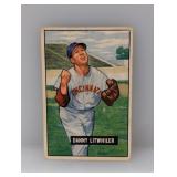 1951 Bowman Danny Litwhiler Corners/Edges/Stain