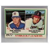 1978 Topps Phil Niekro and Nolan Ryan #206 Corners