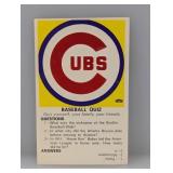 1968-70 Fleer Logo Quiz Cards Cubs Stain/Crease