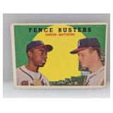 1959 Topps OC Aaron/Mathews HOF Braves Corners