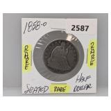 Rare 1858-O 90% Silv Seated Half $1