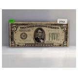 1934 St Louis MO $5 Fed Reserve Note