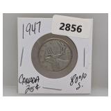 1947 80% Silv Canada Quarter