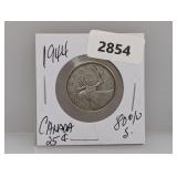 1944 80% Silv Canada Quarter