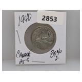 1940 80% Silv Canada Quarter