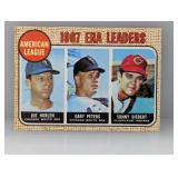 1968 Topps Baseball 1967 AL ERA LEADERS 8
