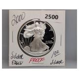 2000 1oz .999 Silv PF Eagle $1 Dollar