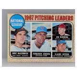 1968 Topps LEADERS FERGUSON JENKINS/JIM BUNNING 9