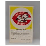 1968-70 Fleer Baseball Logo Quiz Cards Reds Stain