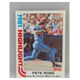 1982 Topps 1981 Highlight Pete Rose Edges/Surface