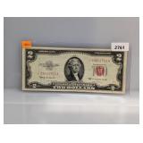 1953-C Red Seal $2 US Note