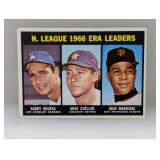 1967 Topps LEADERS KOUFAX/MARICHAL Surface/Edges