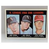 1967 Topps Baseball 1966 AL ERA LEADERS 233 Edges