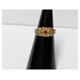 GF Cripple Creek Ring Red Stone Sz 4