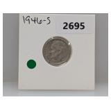 1946-S 90% Silv Roos Dime