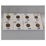 (8) 1909 Wheat Pennies