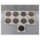 (9) Mixed Date Ike $1 Dollar