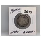 1840-O 90% Silv Seated Quarter