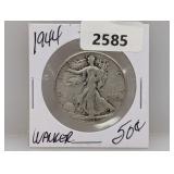 1944 90% Silv Walker Half $1 Dollar