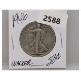 1946 90% Silv Walker Half $1 Dollar
