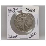 1943-D 90% Silv Walker Half $1 Dollar