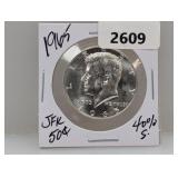 1965 40% Silv JFK Half $1 Dollar