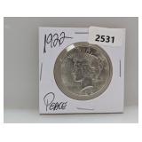 1922 90% Silv Peace $1 Dollar