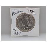 1922 90% Silv Peace $1 Dollar