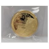 Trump Clad Gold Layered Medallion