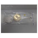 (2) Clad Trump & Eagle Comm Medallions