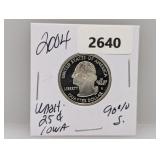 2004 90% Silv IA State Quarter