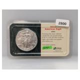 2002 UNC 1oz .999 Silv Eagle $1 Dollar