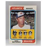 1974 Topps Baseball Ed Mathews HOF 634
