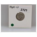 1964-D 90% Silv Roos Dime