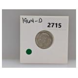 1964-D 90% Silv Roos Dime