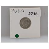 1964-D 90% Silv Roos Dime